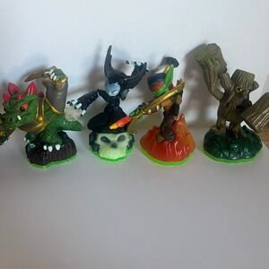 Lot of 4 Skylanders Spyro's Adventure Dino-Rang Flameslinger Hex Stump Smash